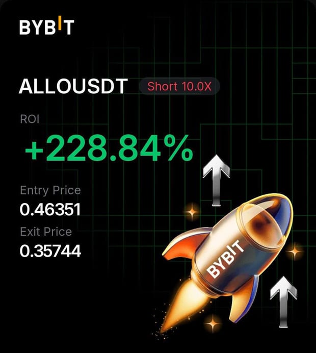 Закрытая сделка ALLOUSDT +228%